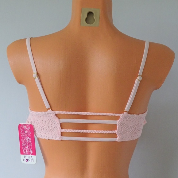 Hula Honey NWT Junior Flounce Crochet Bikini Top - Picture 2 of 2